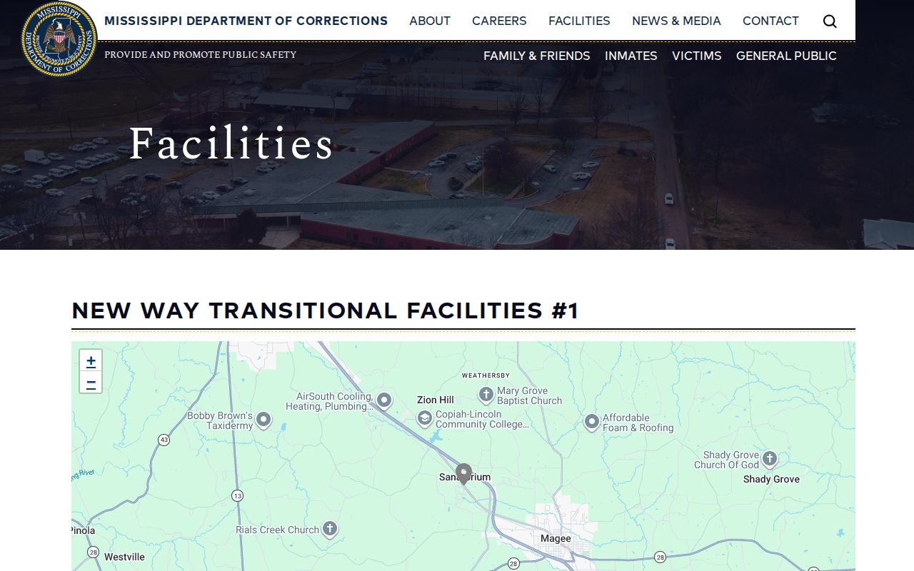 New Way Transitional Facilities #1 Simpson County release status directory